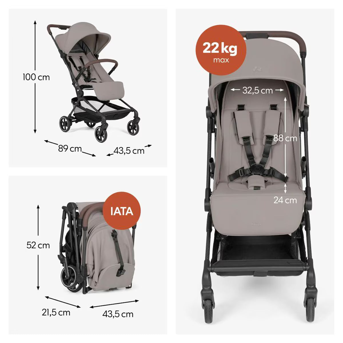 Buggy Lite N Care sandy taupe