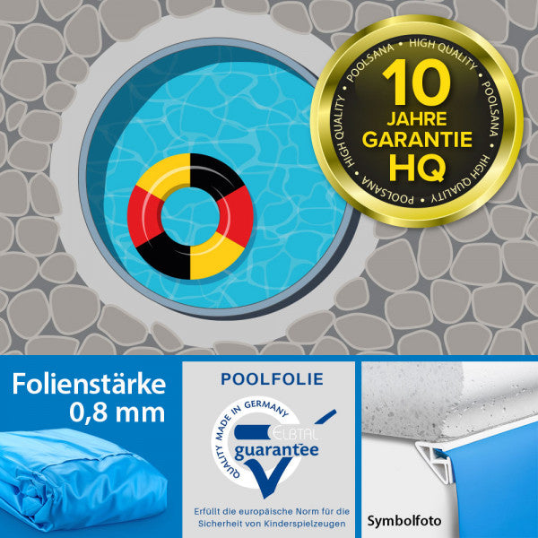 POOLSANA HQ Stahlwand-Rundpool Ø 4,50 x 1,35 m