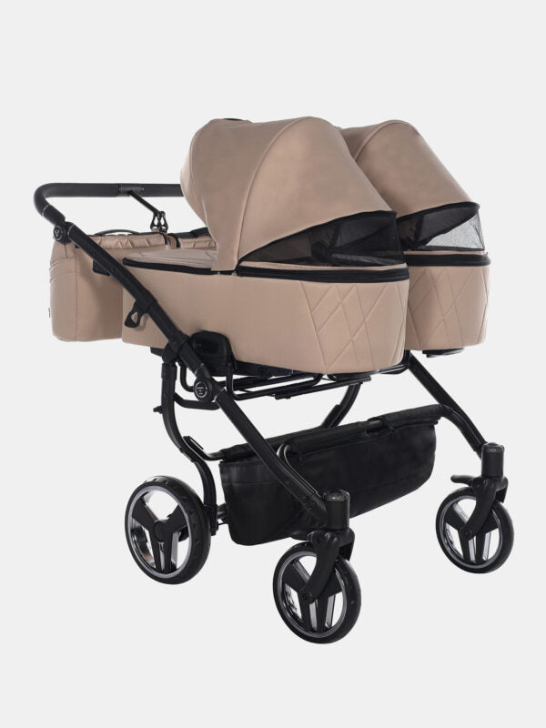 Junama Duo V3 Zwillingskinderwagen Set 4in1 – Beige