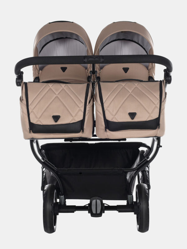 Junama Duo V3 Zwillingskinderwagen Set 4in1 – Beige