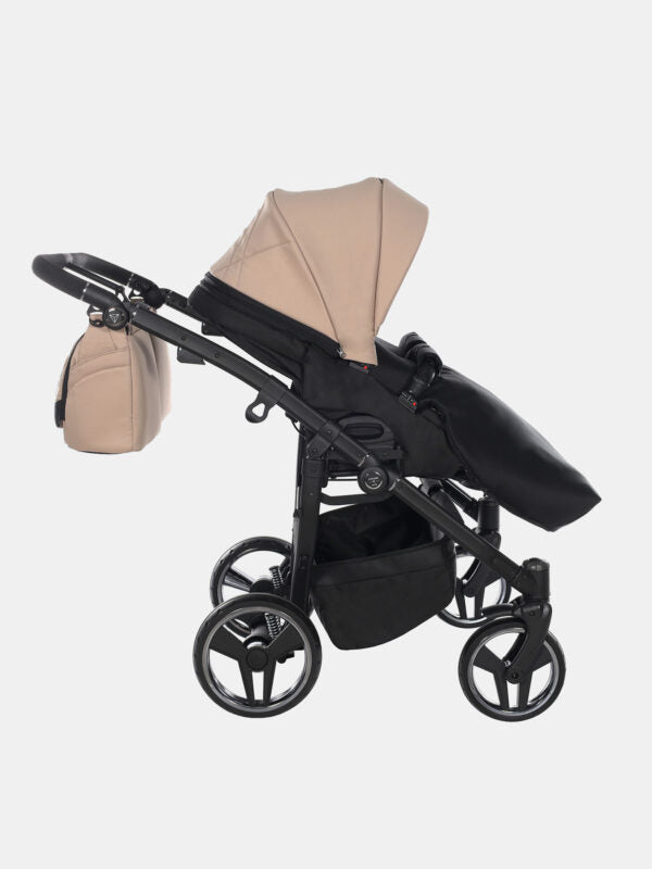 Junama Duo V3 Zwillingskinderwagen Set 4in1 – Beige