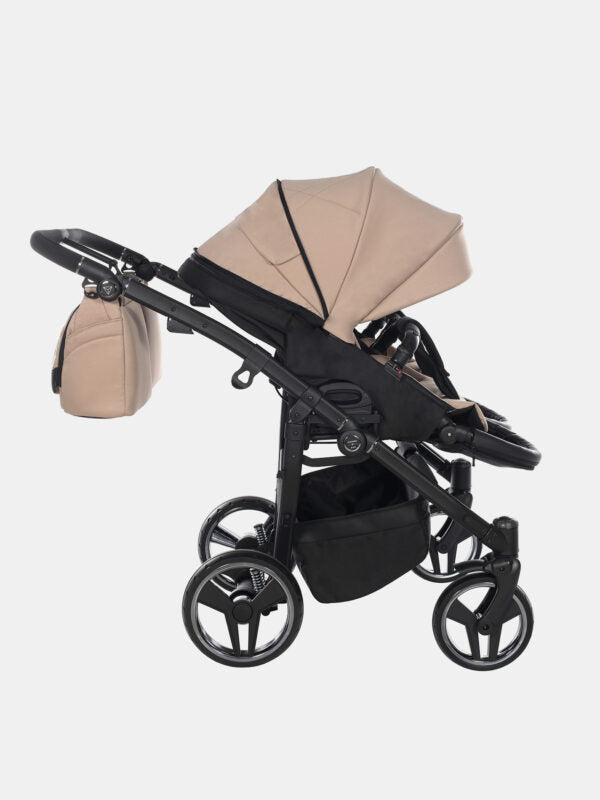 Junama Duo V3 Zwillingskinderwagen Set 4in1 – Beige