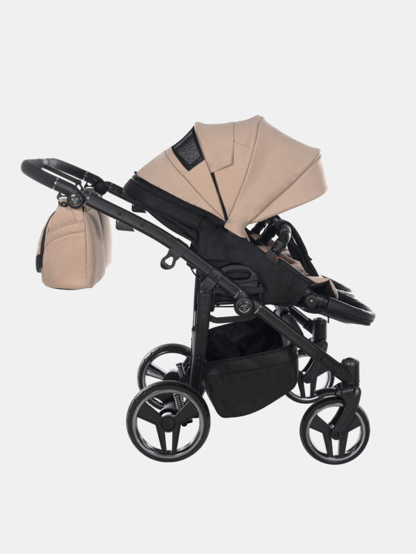 Junama Duo V3 Zwillingskinderwagen Set 4in1 – Beige