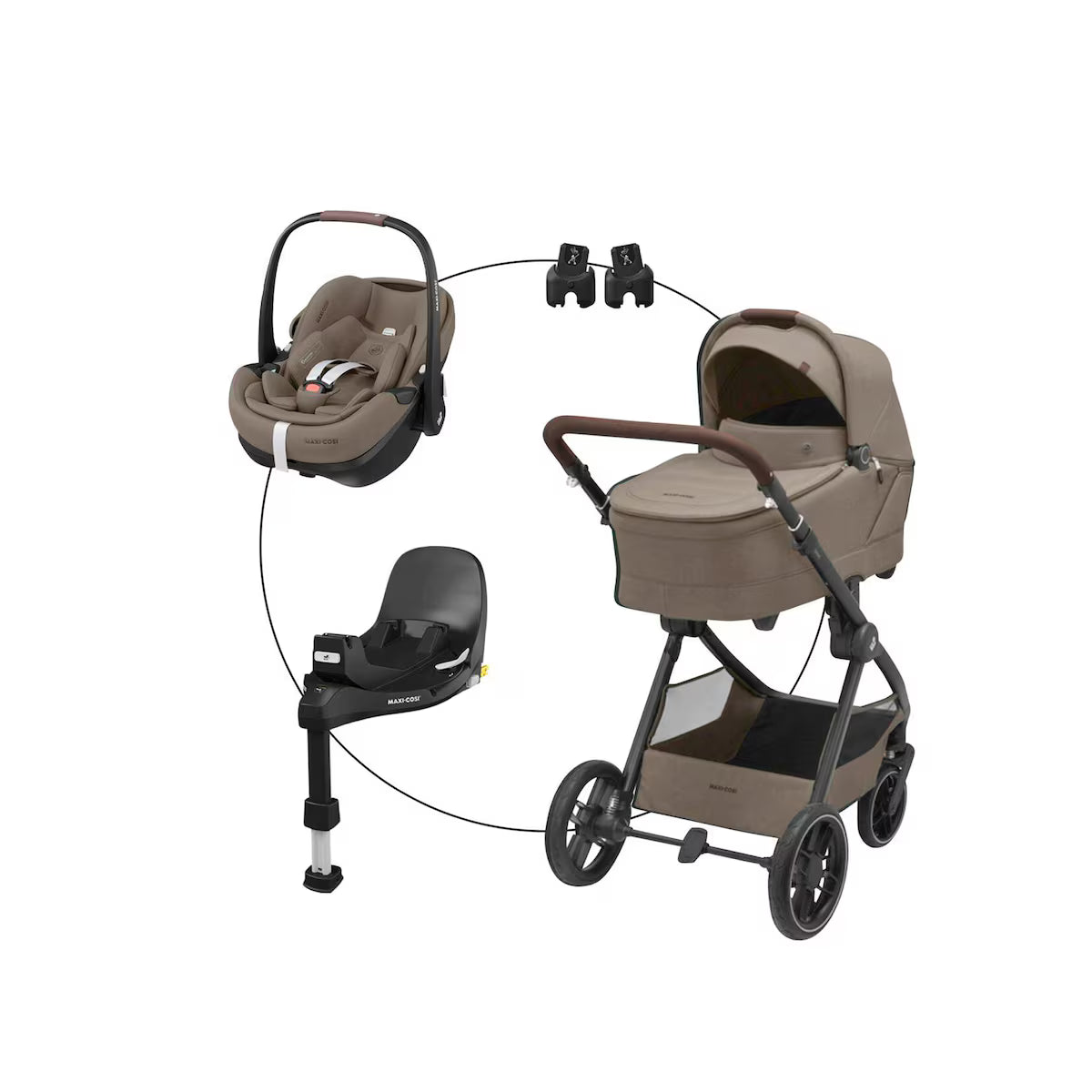 Maxi-Cosi Oxford+ 3in1 Travel-Set – Twillic Truffle
