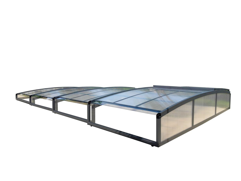 Poolüberdachung Aqualina aus Aluminium, ca. 8,81 x 4,26 x 0,92 m