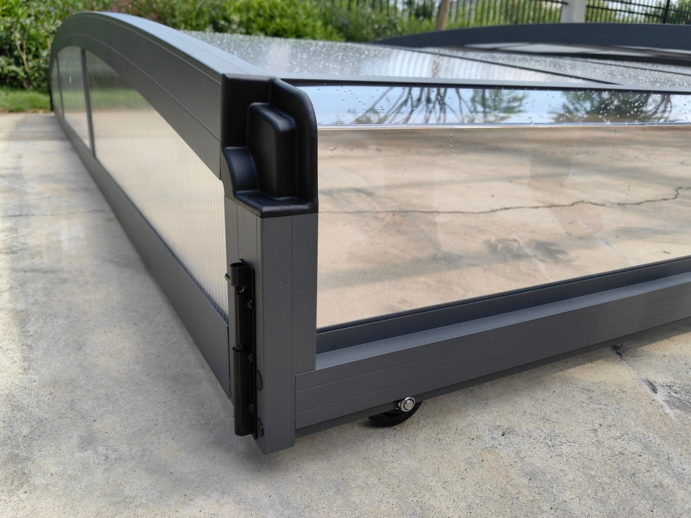 Poolüberdachung Aqualina aus Aluminium, ca. 8,81 x 4,26 x 0,92 m