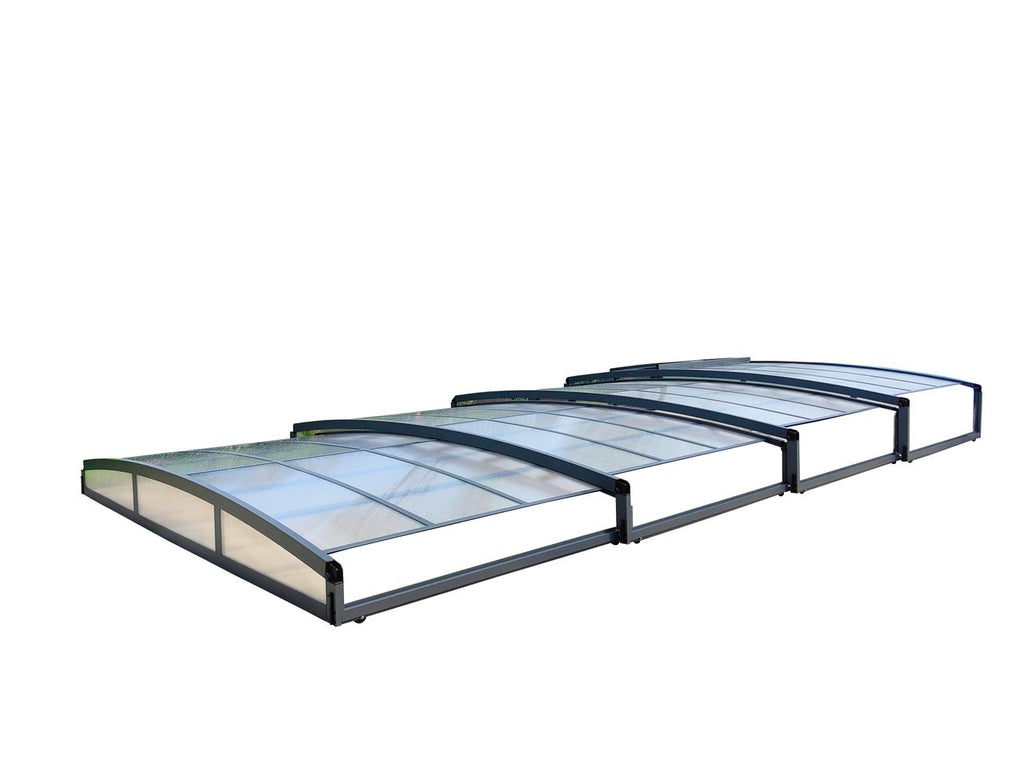 Poolüberdachung Aqualina aus Aluminium, ca. 8,81 x 4,26 x 0,92 m
