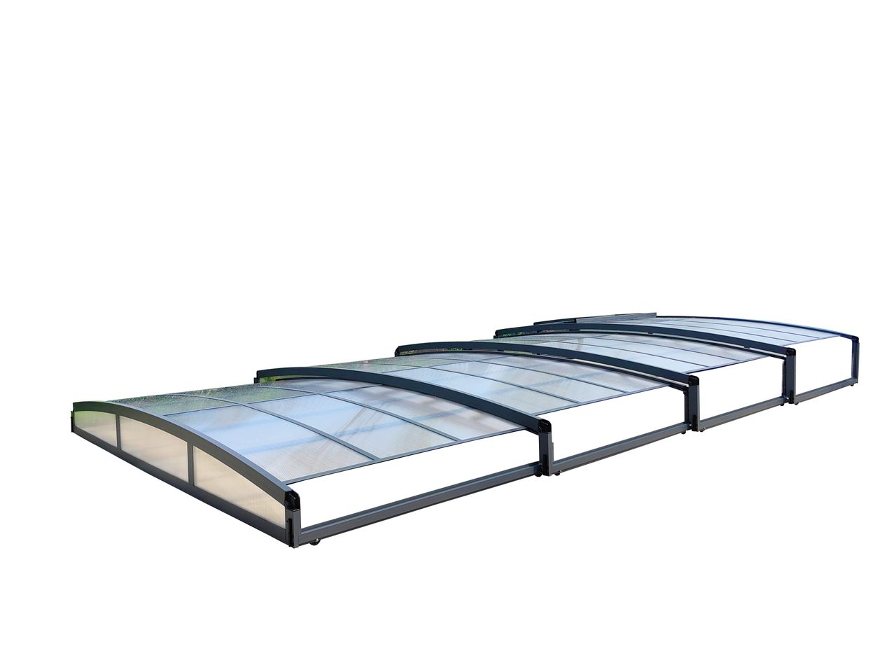 Poolüberdachung Aqualina aus Aluminium, ca. 8,81 x 4,26 x 0,92 m