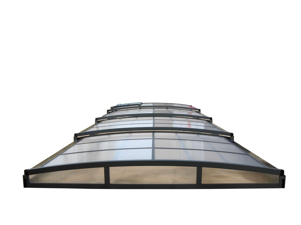 Poolüberdachung Aqualina aus Aluminium, ca. 8,81 x 4,26 x 0,92 m