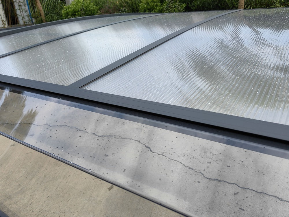 Poolüberdachung Aqualina aus Aluminium, ca. 8,81 x 4,26 x 0,92 m